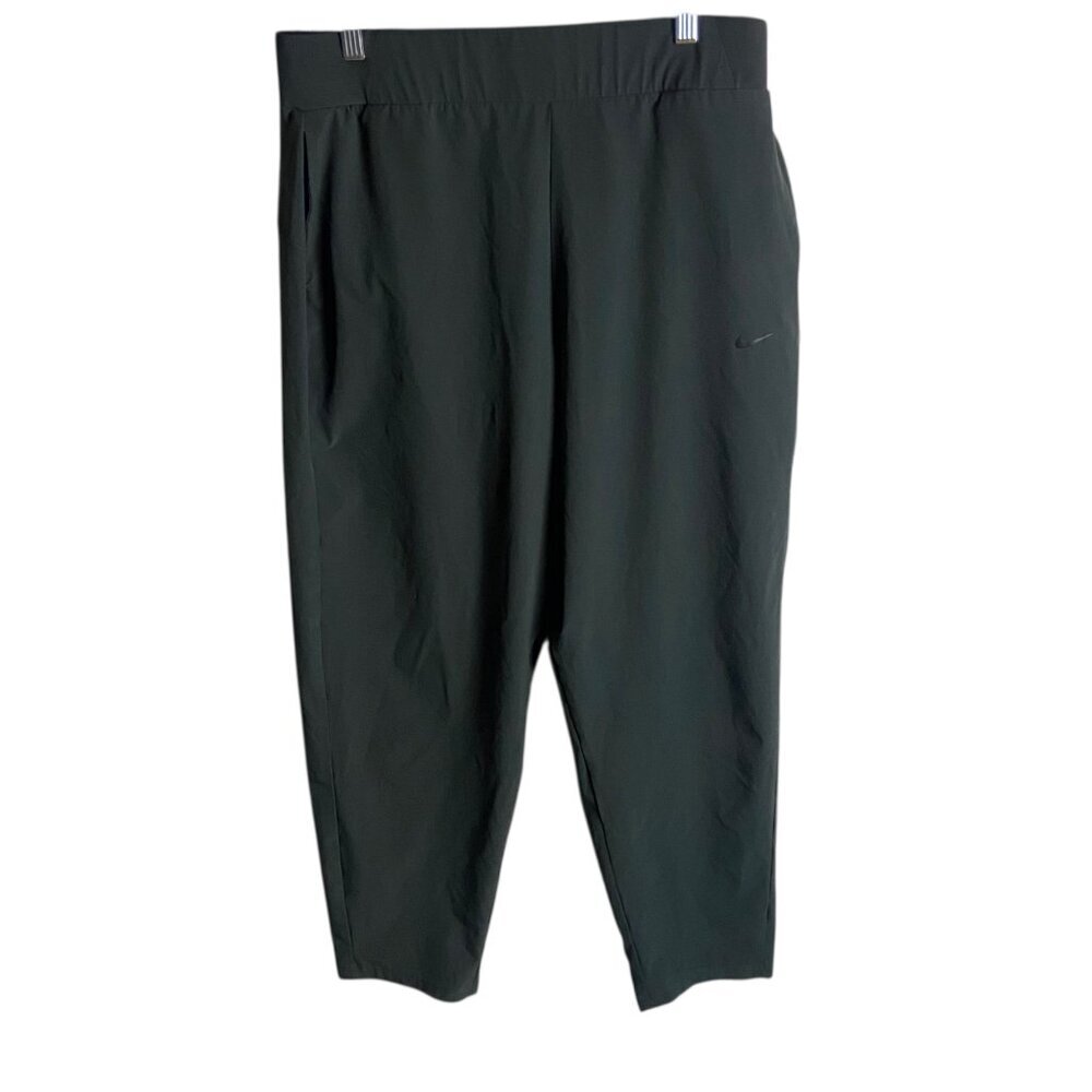 Nike Women's Xl Dri Fit Flex bliss Victory Cropped Training Pants Dark Grey Gym - Picture 2 of 9